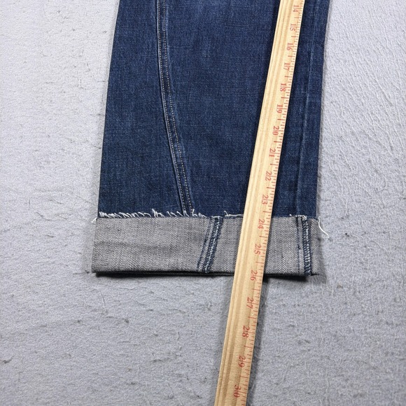 Pistola Kacey Jeans Womens 27 Blue Mid Rise Cuffed Relaxed Boyfriend Denim Pants - Picture 3 of 12